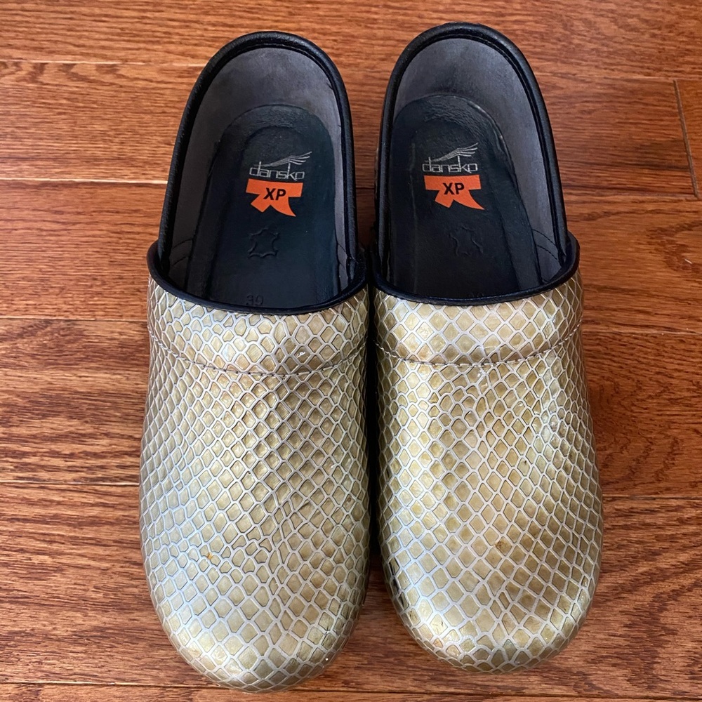 Dansko professional leather clogs metallic 39
